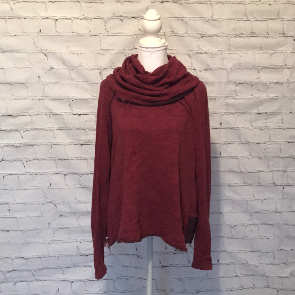 Free People Fp Beach Cowl Neck Pullover